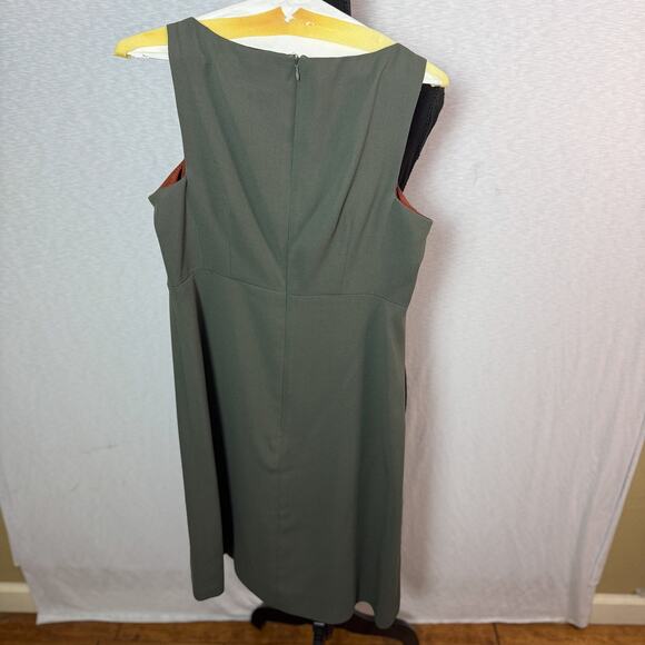 Carole Little Olive Green Blazer Dress Set Women’s 8 Two Piece Career Suit - Picture 4 of 5